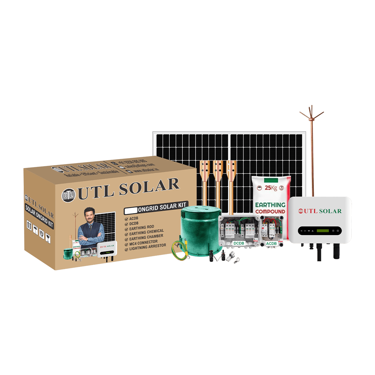 UTL ShineX 3.2kW On-Grid Rooftop Solar Kit with Mono DCR Panels
